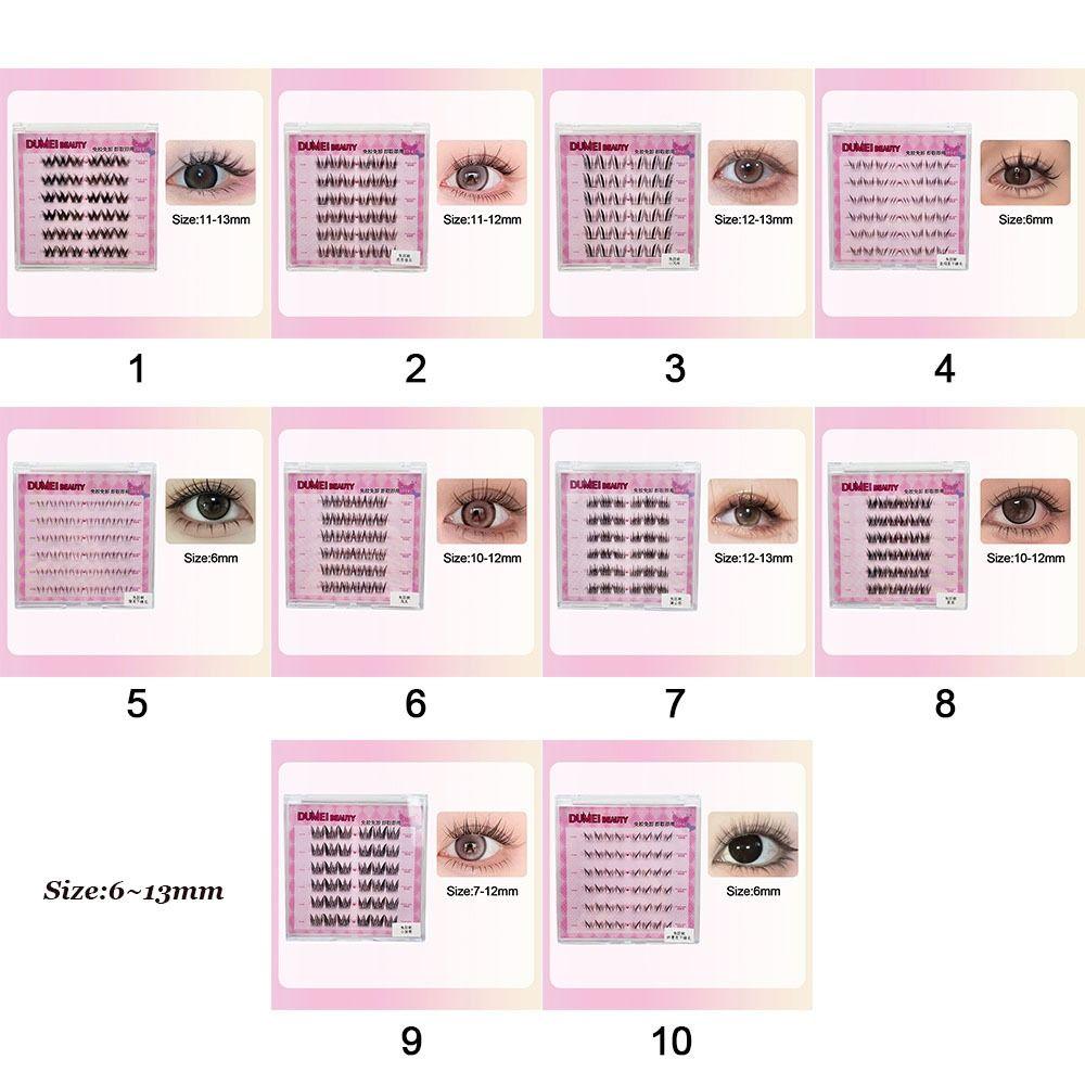 Пучковые ресницы без клея 6 рядов отдельные ресницы высокое качество мягкие пучки как у айдола
