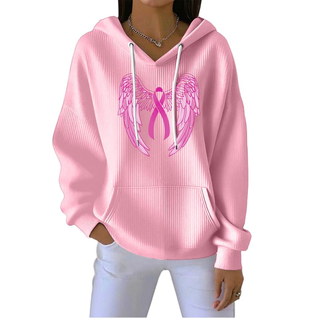 Women's Fashion CasualAngel Printed Pullover Sports Long Sleeve Sweatshirt