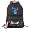 Anime Backpack Usb Teen Student School Bag Men'S And Women'S Leisure Travel Backpack