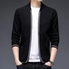 New Style Spring and Autumn Long-sleeved Knitted Cardigan for Young and Middle-aged Men, Slim and Handsome Bottoming Cardigan