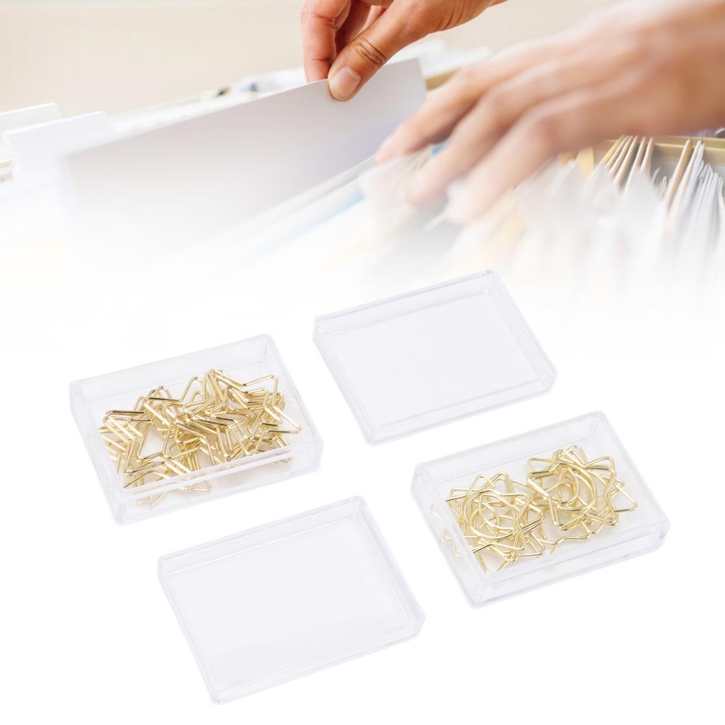 100 Pcs Paper Clips Portable Small Anti Slip Cute Star Moon Shape Electroplating Gold Metal Office F