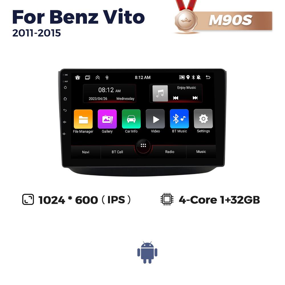 NaviFly HD Screen Android 13 Car Radio For Mercedes Benz Vito 2011-2015 10inch Wireless Carplay Multimedia Player GPS Navigation