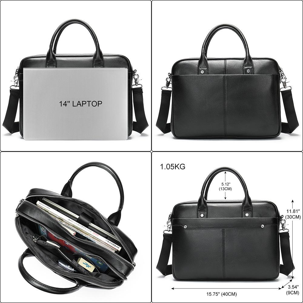 Портфель из коровьей кожи Head Layer, повседневная деловая мужская сумка, кожаная сумка через плечо, горизонтальная компьютерная сумка