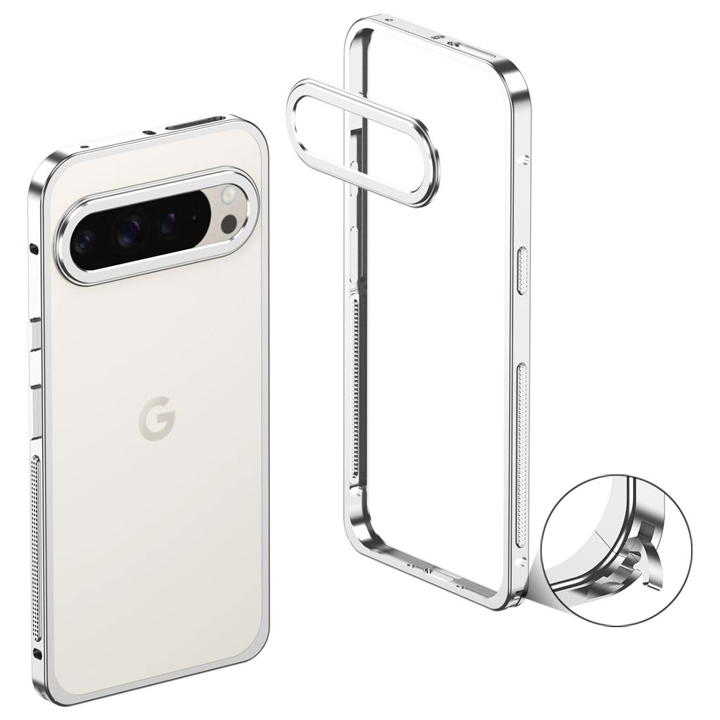 Бамперы для Google Pixel 9 Pro XL Металлическая рамка Чехол для отвода тепла с защитой объектива