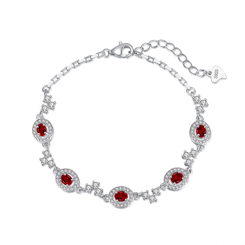 High-end design natural crystal stone bracelet women's s925 sterling silver new fashion personalized hand jewelry