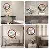 Hohoemi настенное зеркало из натурального дерева, круглое настенное ударопрочное зеркало HD, японское круглое зеркало, рамка, зеркало, зеркало, интерьер, ванная комната,