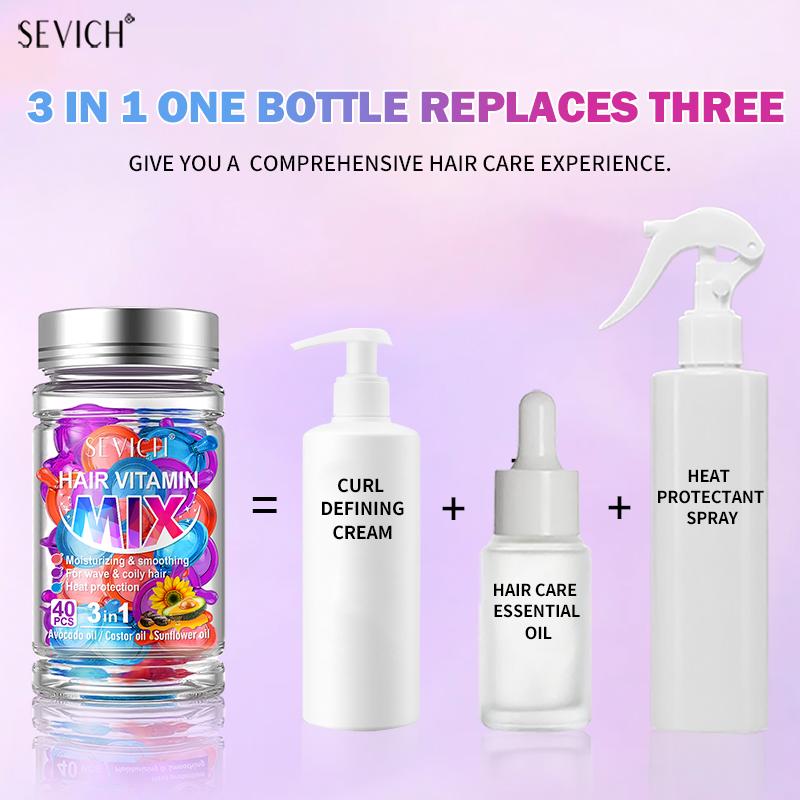 40 шт. Микс витаминов для волос, капсулы для лечения волос, масло для восстановления поврежденных волос, сыворотка для ухода за волосами, питательное кератиновое комплексное масло