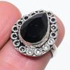 Black Spinel Gemstone 925 Sterling Silver Jewelry Ring Size 5.5