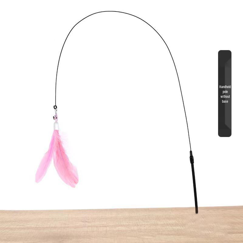 Игрушечные игрушки: Прочная присоска с длинным стержнем, пером и проволокой, устойчивой к укусам, для самостоятельного развлечения