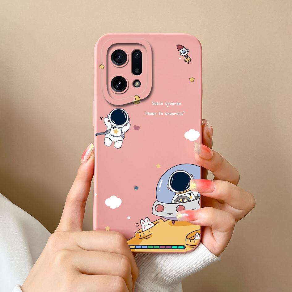 Чехол для телефона для OPPO K10 Pro K3 K5 K7 K9X Narzo 50A Neo 9 Prime, милый модный чехол-космонавт, жидкий матовый противоударный мягкий силикон для бампера OPPO