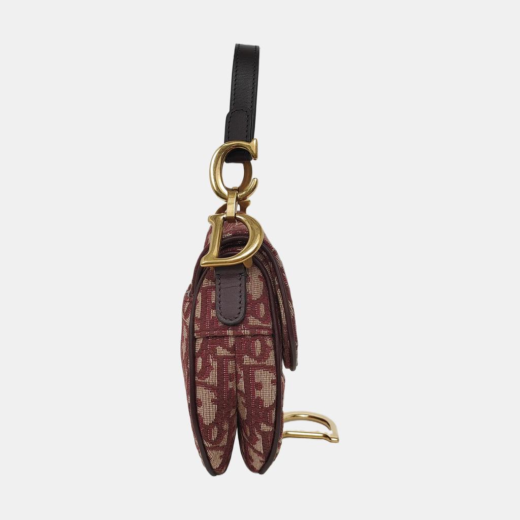 [Pre-Owned] Saddle Oblique Embroidered Classic Monogram Canvas Saddle Bag Mini - Excellent #4NK89T