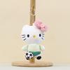 6 Color Cartoon Hello Kitty Cosplay Football Boy Plush Doll Keychain PP Cotton Stuffed Doll Kawaii Couple Schoolbag Pendant Gift