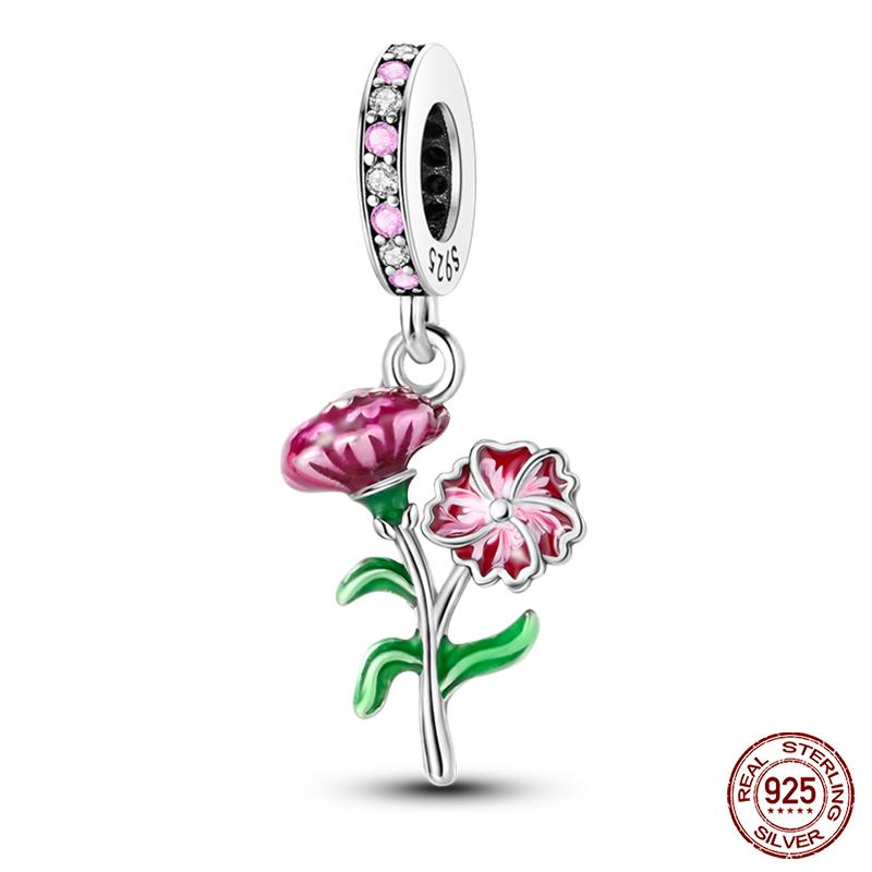 Fit Qikaola Original Bracelet Copper Flower Bird Series Charms Beads For Women Fashion Diy Jewelry Gifts Making