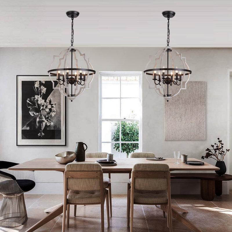 Металлическая люстра, освещение, потолочный светильник из состаренного дерева, кухонный прихожая, фойе