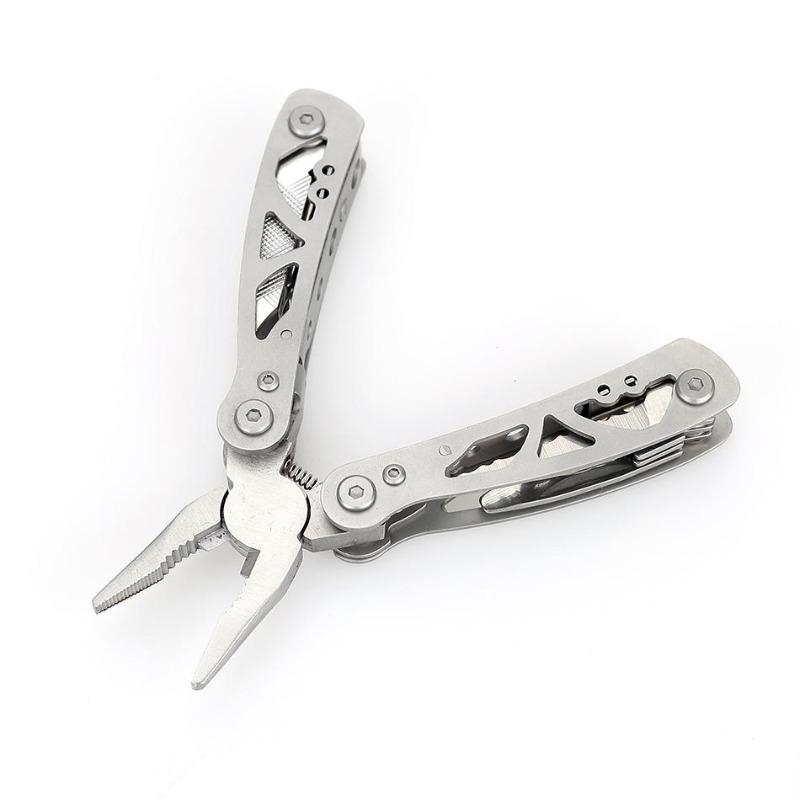 Мини многофункциональные складные плоскогубцы из нержавеющей стали, высококачественные, 6 в 1 с ножом