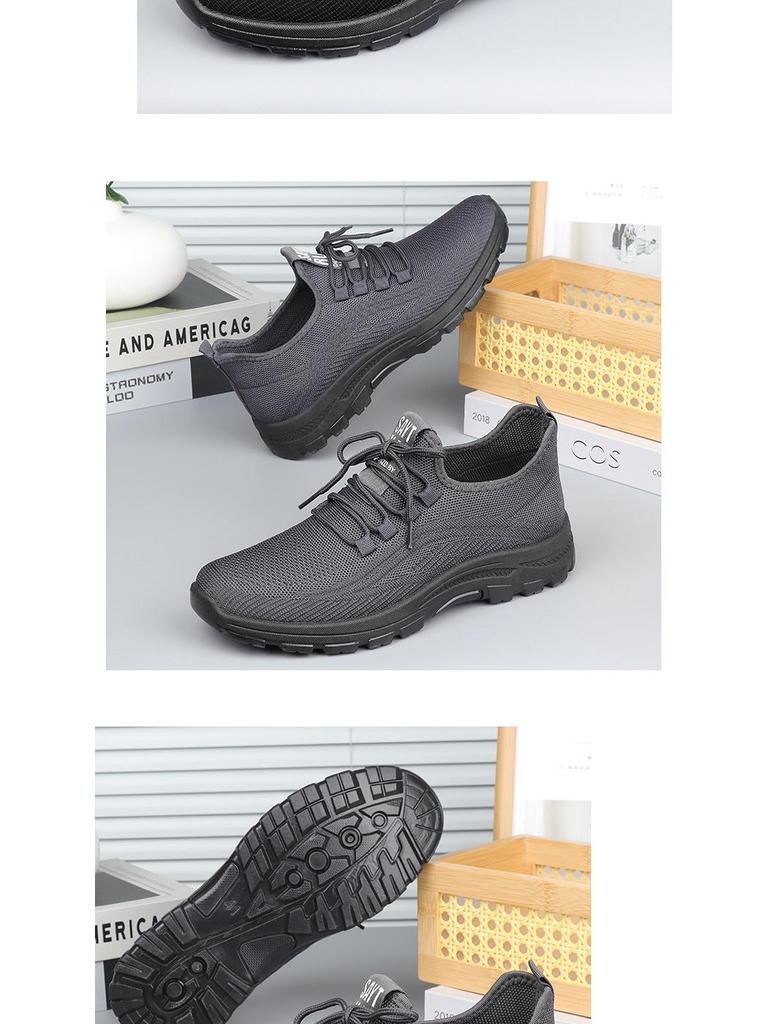 Мужские черные повседневные туфли «Золотая осень» со светлой полиуретановой подошвой