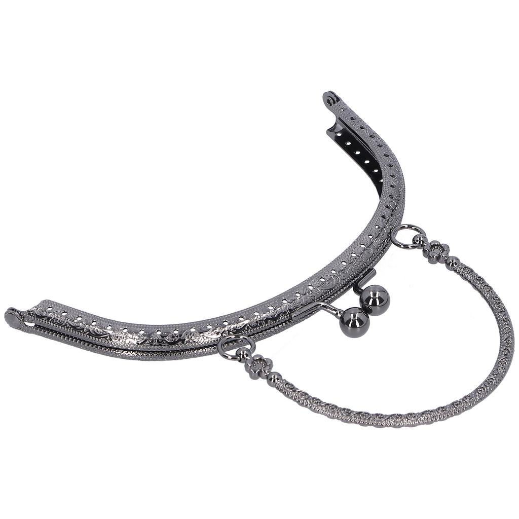 Полукруглая ручка для кошелька с металлической рамкой, застежка-замок для сумок 16,5 см, принадлежности для самостоятельного изготовления сумки, рутений