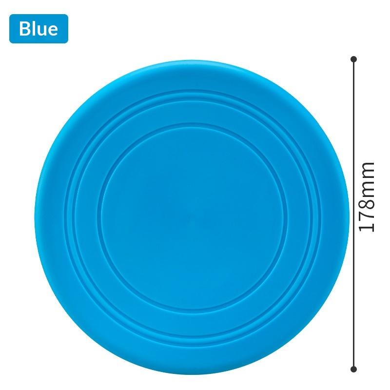 Durable Dog Flying Disc Tear Resistant Soft Rubber Pet Training Toy Perfect for Interactive Outdoor Games