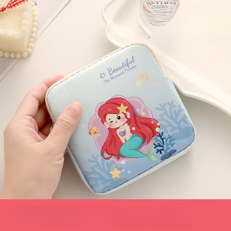 Сумка для гигиенических прокладок большой вместимости, портативный мини-органайзер для кабелей, многоцелевая косметичка для женщин и девушек, кошелек для монет