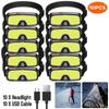 Super Bright COB LED Head Flashlight  USB Rechargeable Headlamp with Built In Battery Headlights for Camping Fishing Outdoors