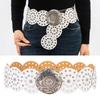 Western Style Disc Belt Y2K Wide Disc Belt Y2K Hollow Disc Belt Hollow Belt  for Women
