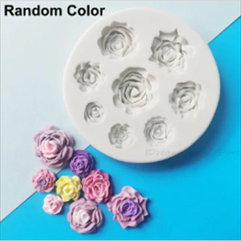 Силиконовая форма для торта в виде цветка ко Дню святого Валентина, помадки, розы, пиона, кекса, желе, конфет, шоколада, украшения для выпечки, инструменты для изготовления свечей