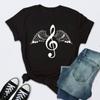 2025 New Women T Shirt Music Note Printed Tshirt Female Summer Casual Short Sleeve O-neck T-shirt Tops Tops for Women
