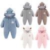 Infant Newborn Baby Girls Boys Bear Warm Thick Snowsuit Hooded Coat Jumpsuit