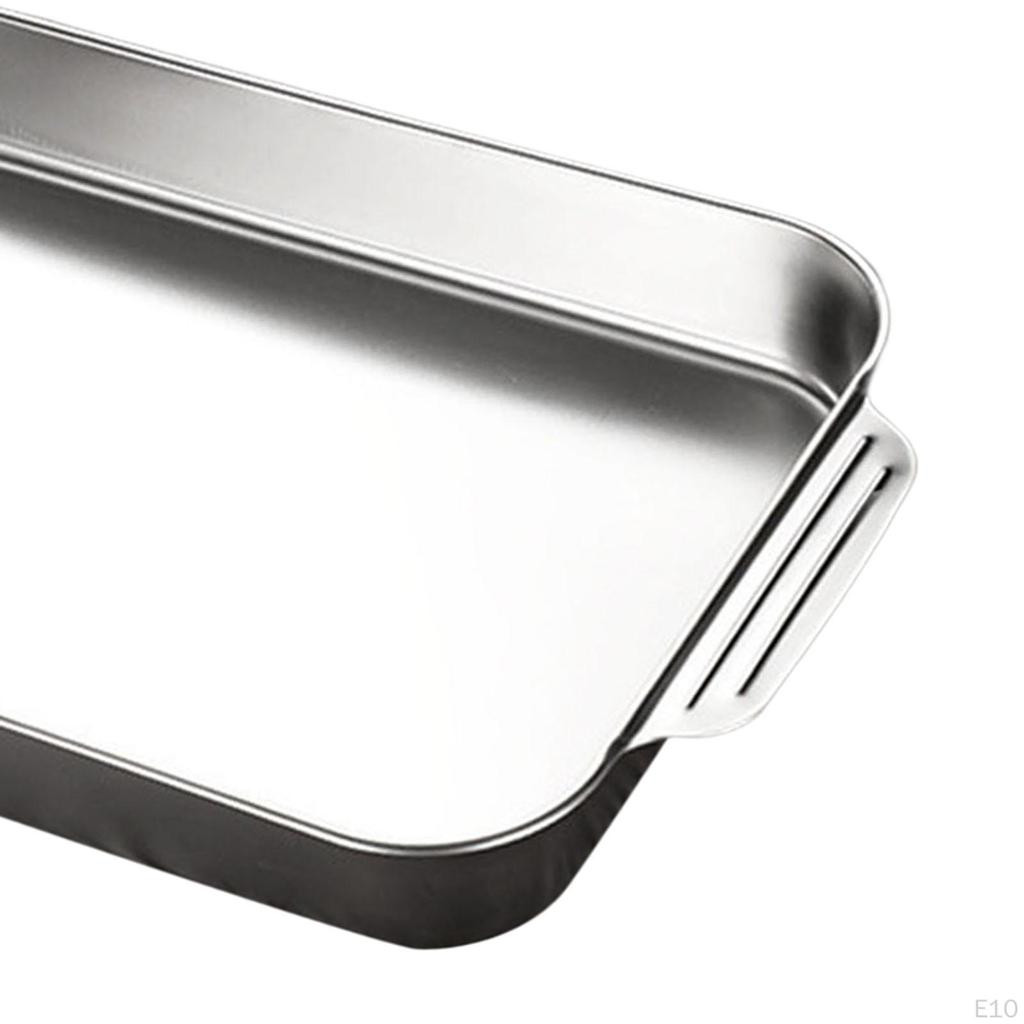 Сковорода для жарки рыбы, прямоугольная с ручками, матовая поверхность, изысканная поделка, прочная ржавчина