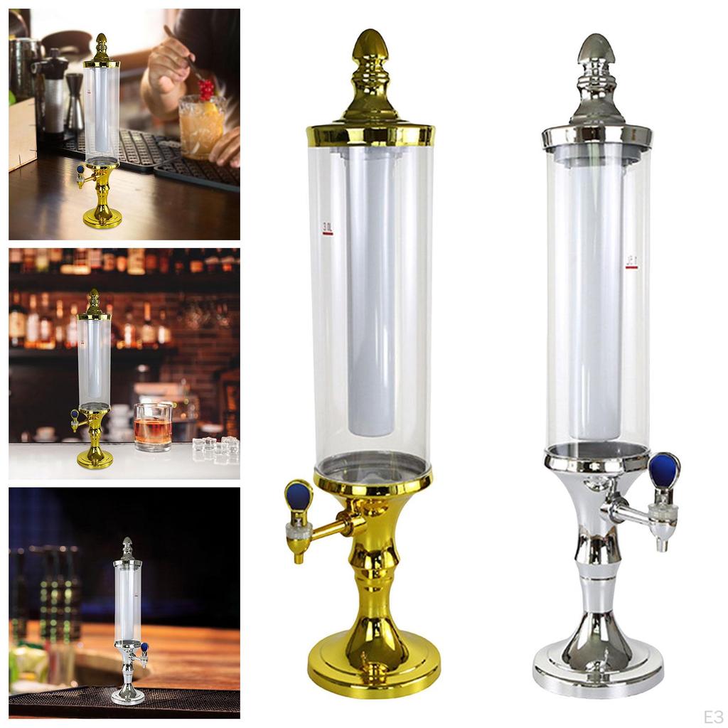 3L Beer Tower Dispenser with LED for Tabletop Use