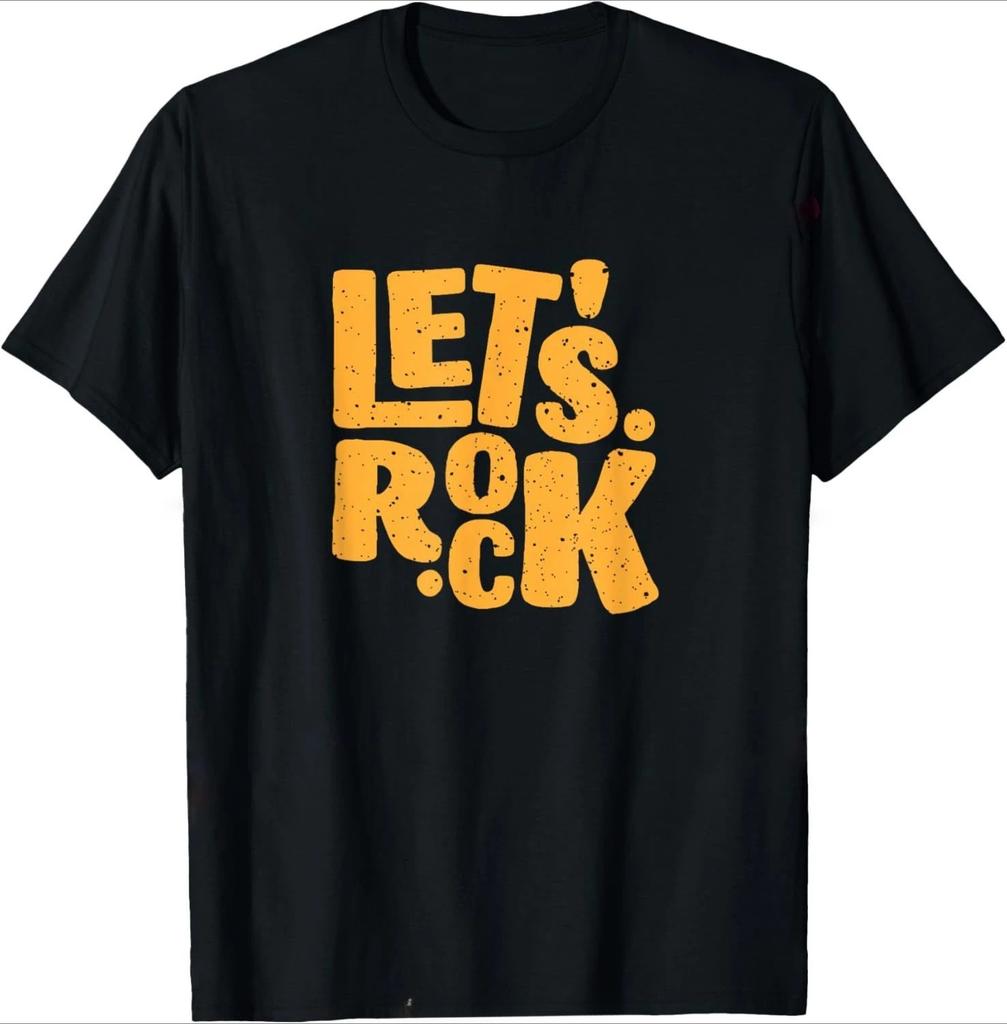 Lets Rock Electric Guitar Music Lover Band Guitarist Retro TShirt Unisex Summer Tshirt Fashion Causal T Shirt Tees