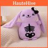 Purple Black Skull Rabbit Plush Toy Stuffed Animal Doll Bedroom Decoration Gift