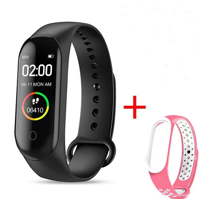 Водонепроницаемый M4 Смарт-часы Браслет Монитор артериального давления и сердечного ритма Смарт-браслет Фитнес-трекер Браслет для Android IOS