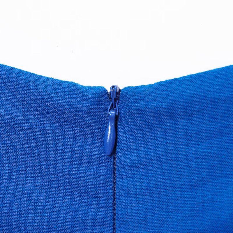 Kaslead New Women Clothes Western Style Fashion Simple Opening Design Dress 6962221