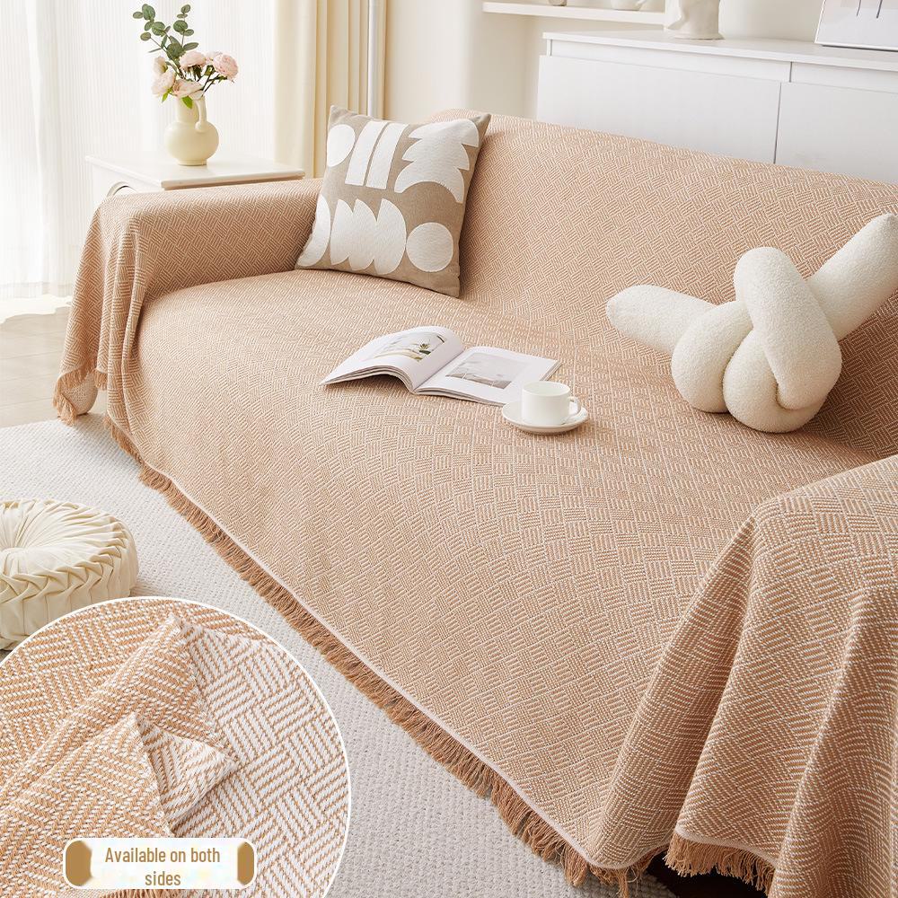 Double-Sided Cotton Yarn Blanket Sofa Cover