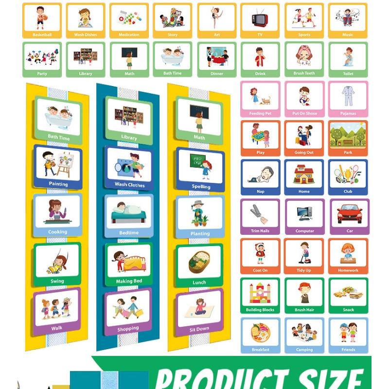 Kids Early Education Visual Daily Schedule Planning Cards For Children Good Habit Cultivation