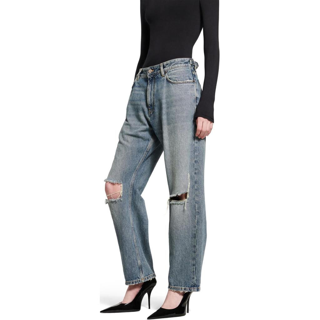 Balenciaga Джинсы FW24 Свободный крой Унисекс Синий 745149THW254245