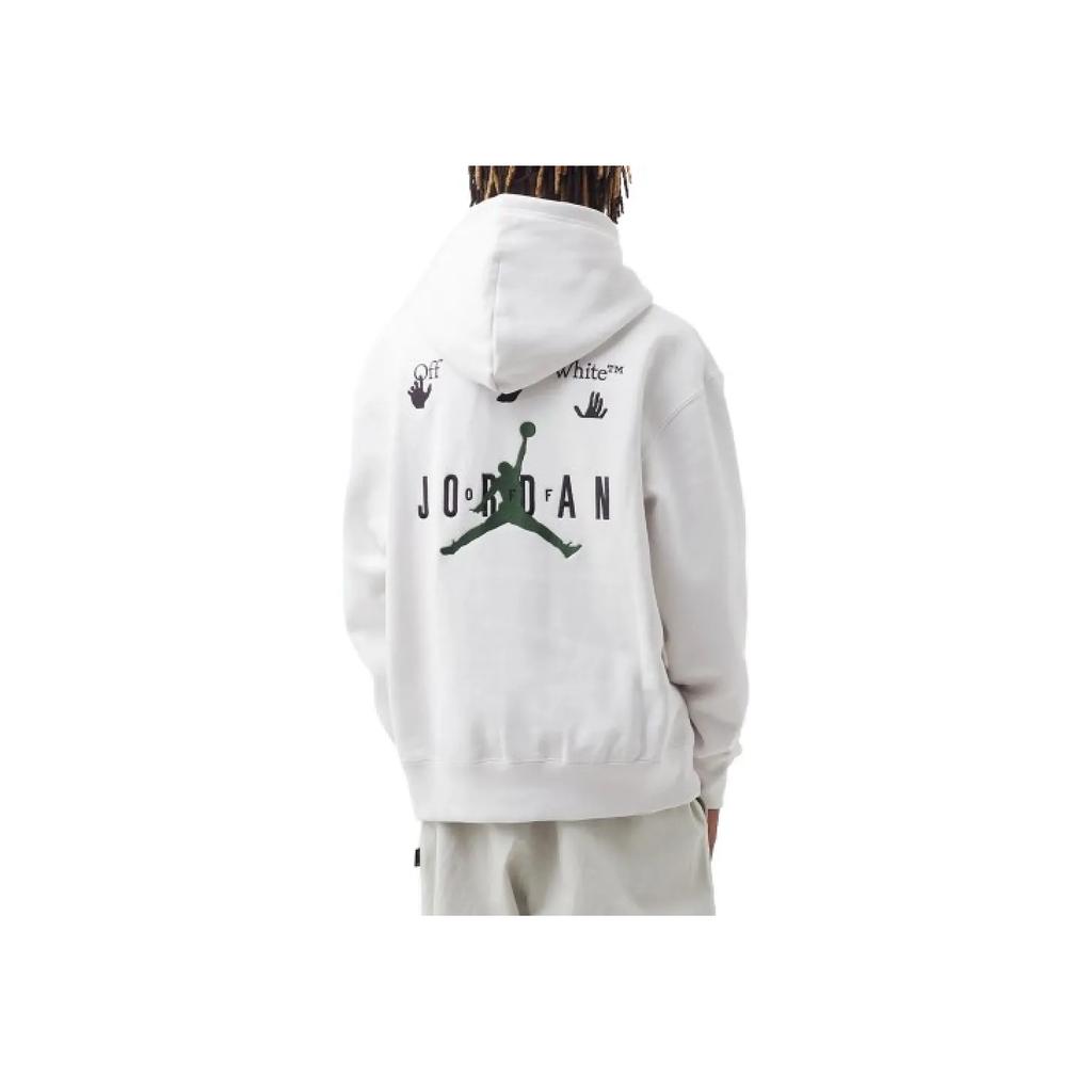 Мужские топы с капюшоном Air Jordan x Off-White MJ белого/черного/зеленого цвета DM0059-054