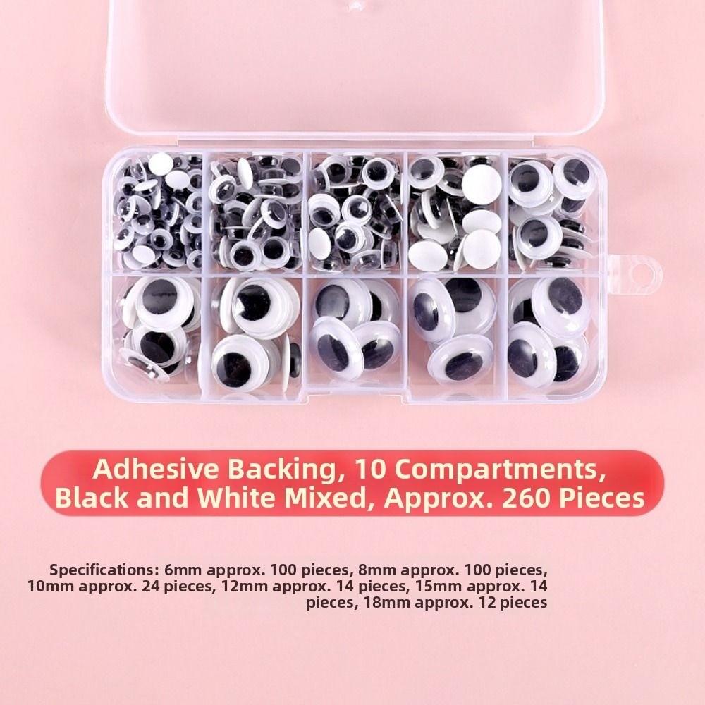 50/100pcs/bag DIY Dolls Activity Eyes 3D Dolls Eyes Accessories Toys Wiggling Moving Eyes