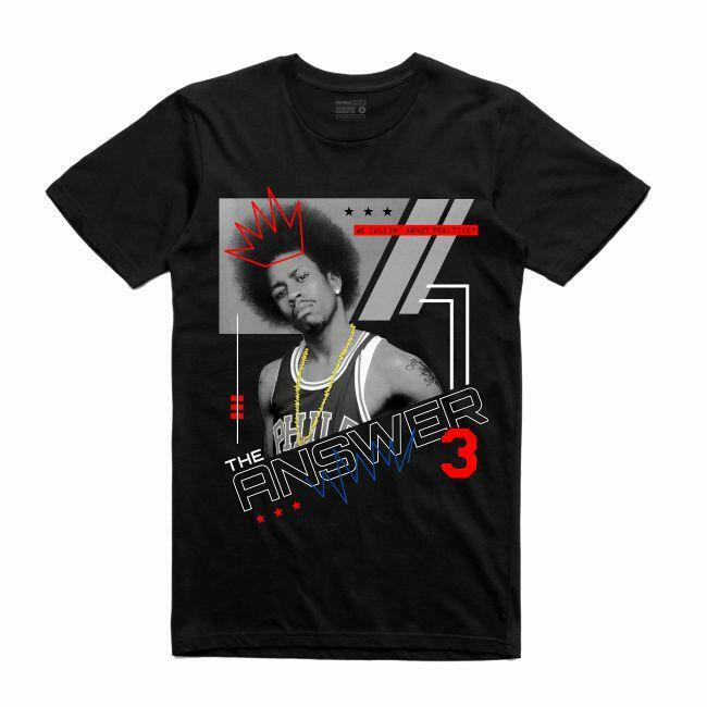 BRAND NEW Streetwear on Demand MIXED MEDIA IVERSON BLACK Tee Shirt SMALL-3XLARGE