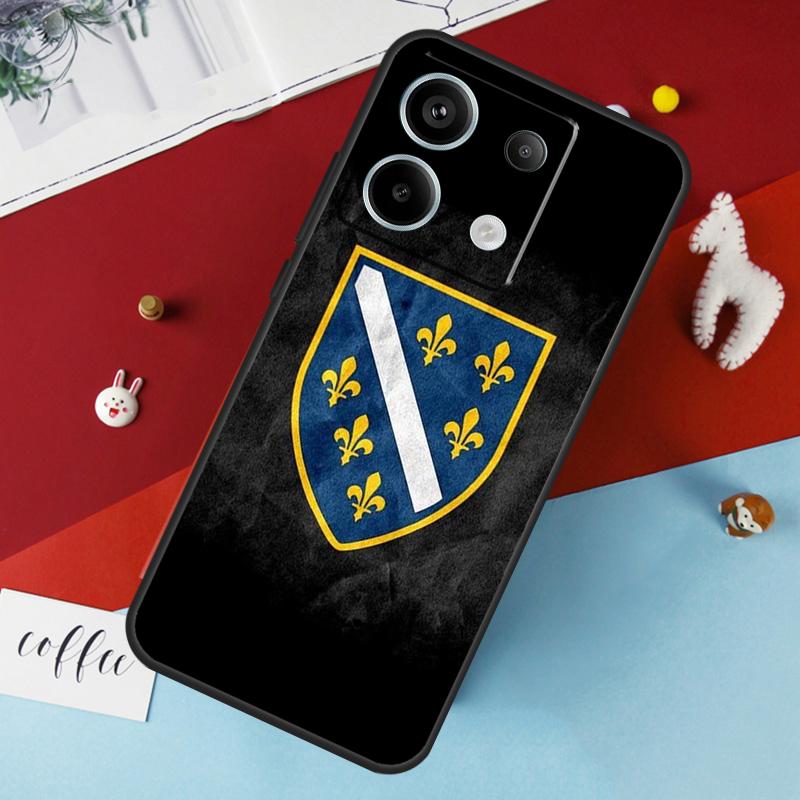 Чехол с флагом Боснии для Xiaomi Redmi Note 14 Pro 13 12 11 10 15 Pro Plus Redmi 14C 15C 10C 12C 13C 15