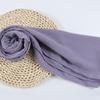 Women's Solid Color Pearl Chiffon Bubble Scarf, Long Silk Headscarf, 70x180cm, Middle Eastern Style