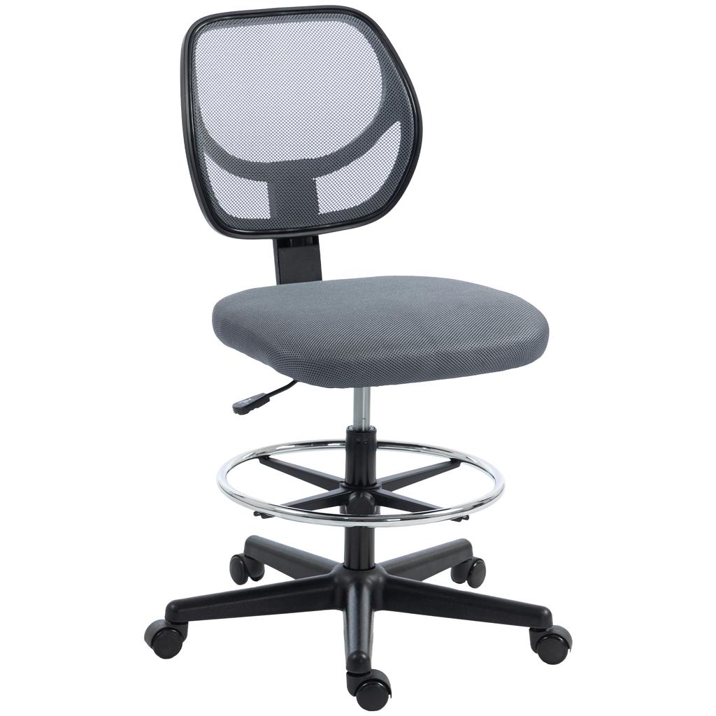 Ergonomic Office Chair Office Chair With Footrest Mesh Drawing Chair Adjustable Height Dark Gray