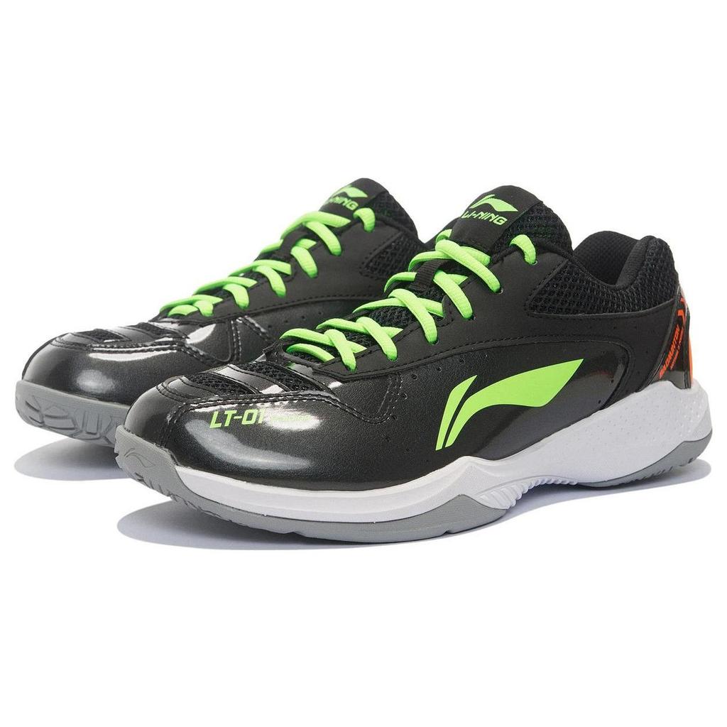 Li Ning Thunder Collection Тренировочные, нескользящие, износостойкие, дышащие, низкие, для бадминтона, унисекс, черные, AYTS024-3