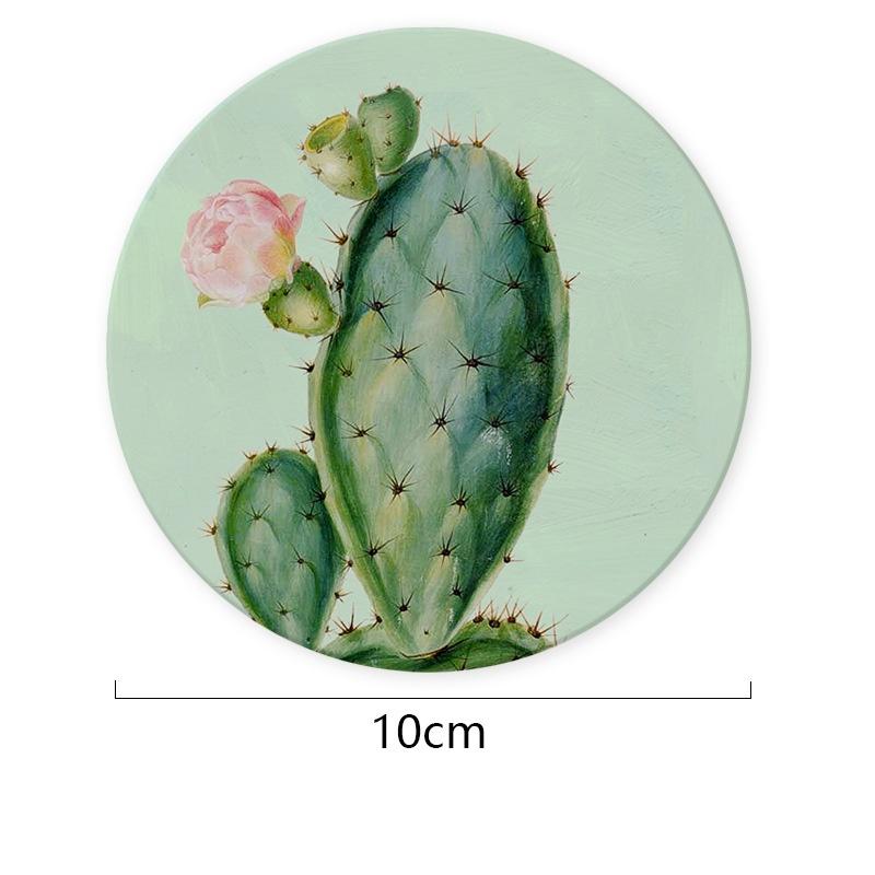 Креативные подставки с растительным узором из диатомовой земли, абсорбирующие, с теплоизоляцией, износостойкие, повседневные предметы первой необходимости, домашняя подставка