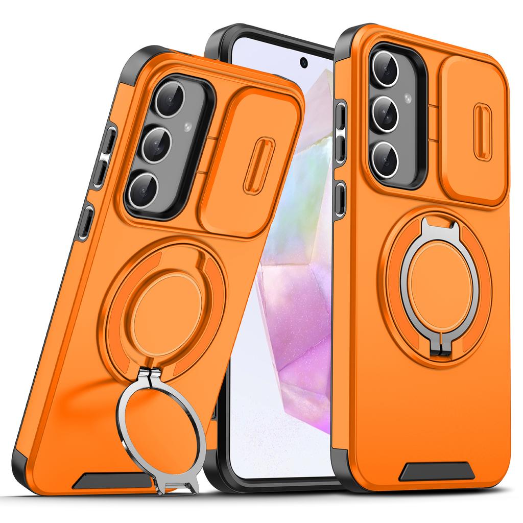 Для Samsung Galaxy A55 A54 A35 A25 A23 A15 A14 A13 A05 A04S A05S Вращающийся на 360 градусов Магнитный Держатель Защита Камеры Чехол для Телефона