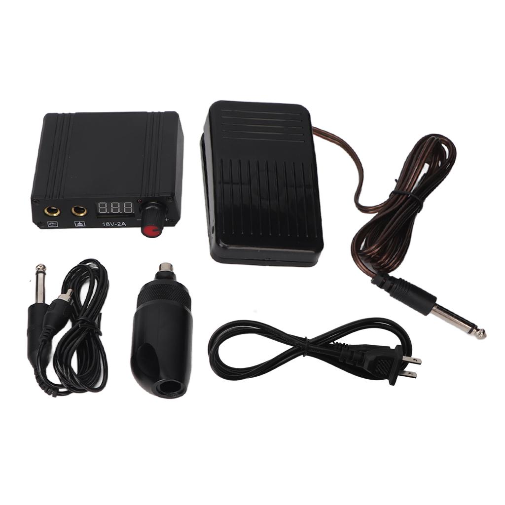 Набор тату-ручек ЖК-дисплей Двойной режим Разъем RAC Роторная Короткая Тату-машинка Набор Черный