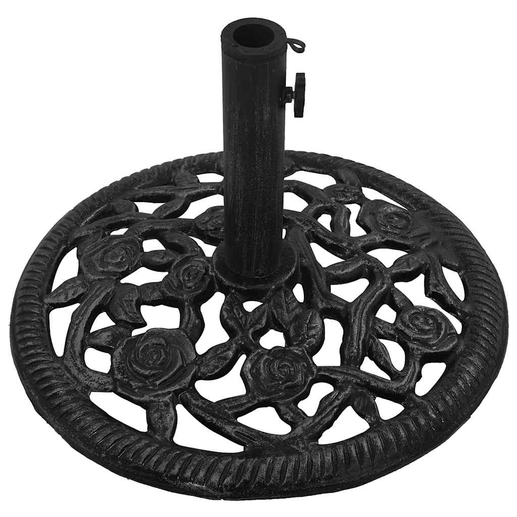 Vidaxl Podstawa Pod Parasol, Czarna, 48X48X33 Cm, Żeliwo