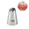 #108 Russian Drop Rose Icing Piping Nozzles Stainless Steel Flower Mouth Cream Pastry Tips Nozzles Bag Cake Decorating Tool New