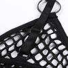 Women's Fishnet Sheer Camisole Crop Top Sleeveless Mesh Bralette Bra Top